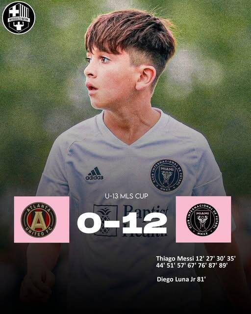  假新聞！梅西兒子U13比賽單場1人轟11球，多家媒體報道后刪除新聞
