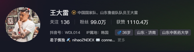  事出突然？泰山賽前幾小時亞冠退賽，王大雷社媒IP還顯示在韓國