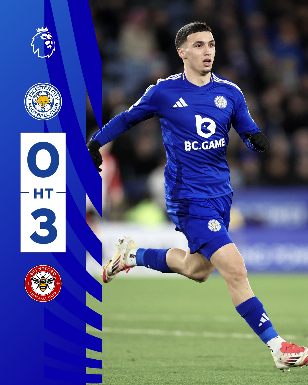  半場0-3！萊斯特若不進球輸球，將主場6連敗0進球創(chuàng)歷史最糟戰(zhàn)績