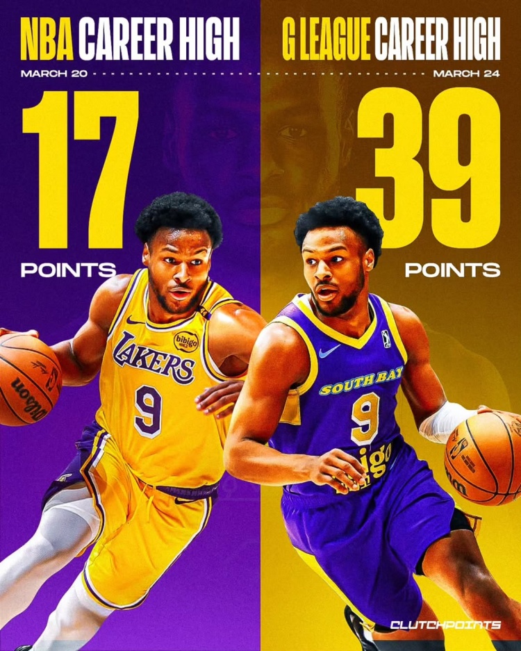  在進(jìn)步！布朗尼一周內(nèi)先后創(chuàng)下個(gè)人NBA和G聯(lián)盟單場(chǎng)得分新紀(jì)錄