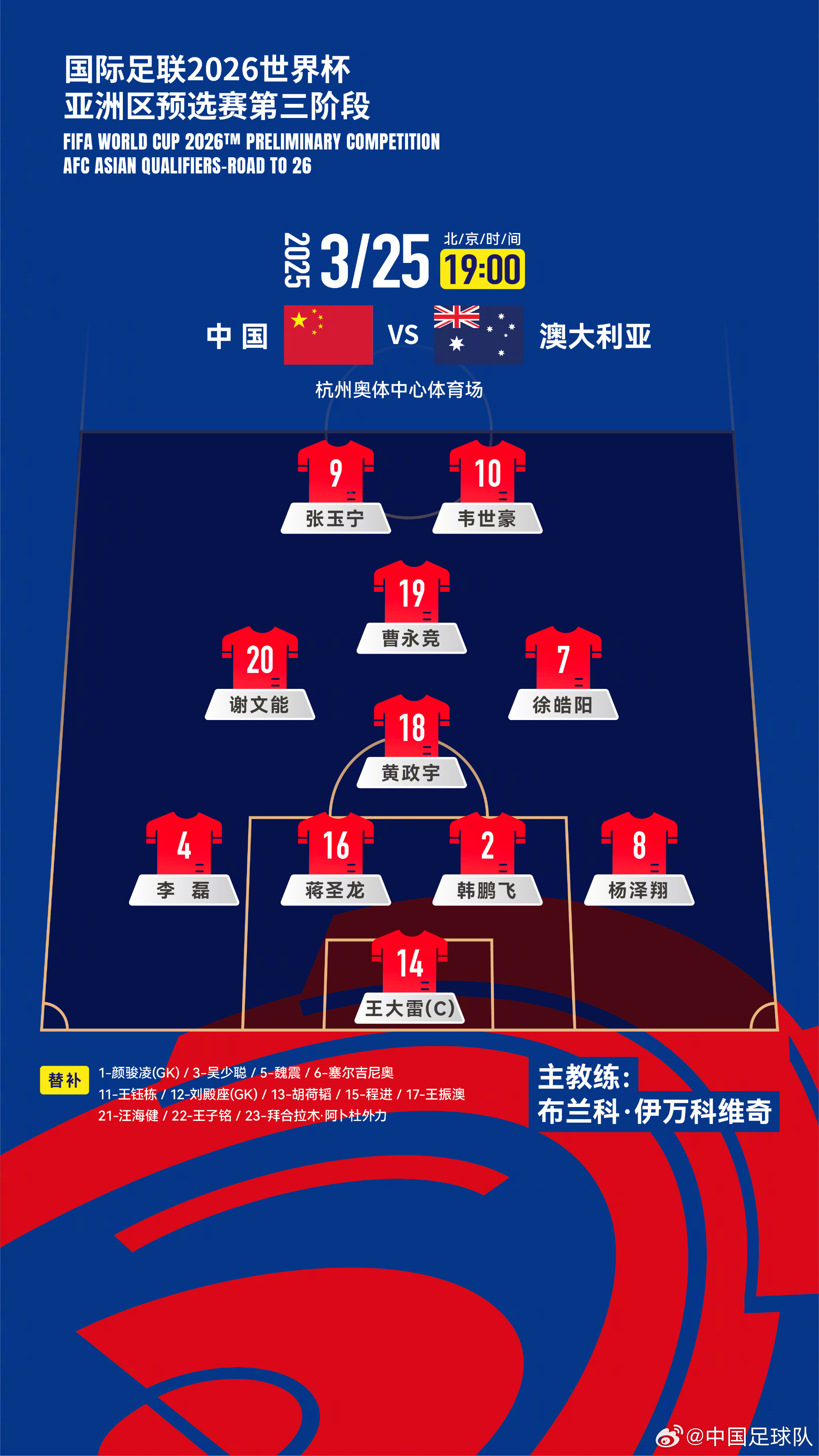  遭伊萬詬??！國足首發(fā)11人聯(lián)賽出場：僅4人鐵主力，楊澤翔0出場