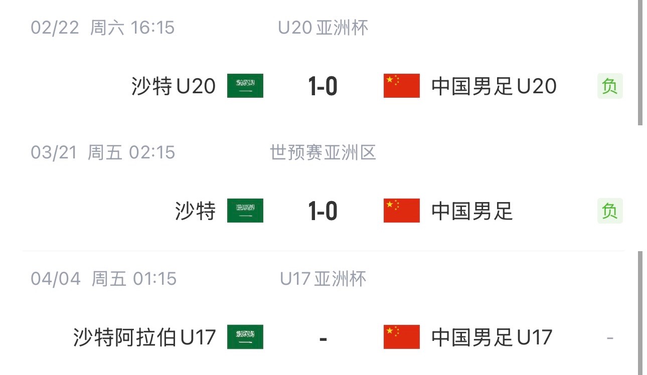  國(guó)字號(hào)三遇沙特！國(guó)少U17亞洲杯首戰(zhàn)對(duì)陣沙特，此前國(guó)足&國(guó)青均負(fù)