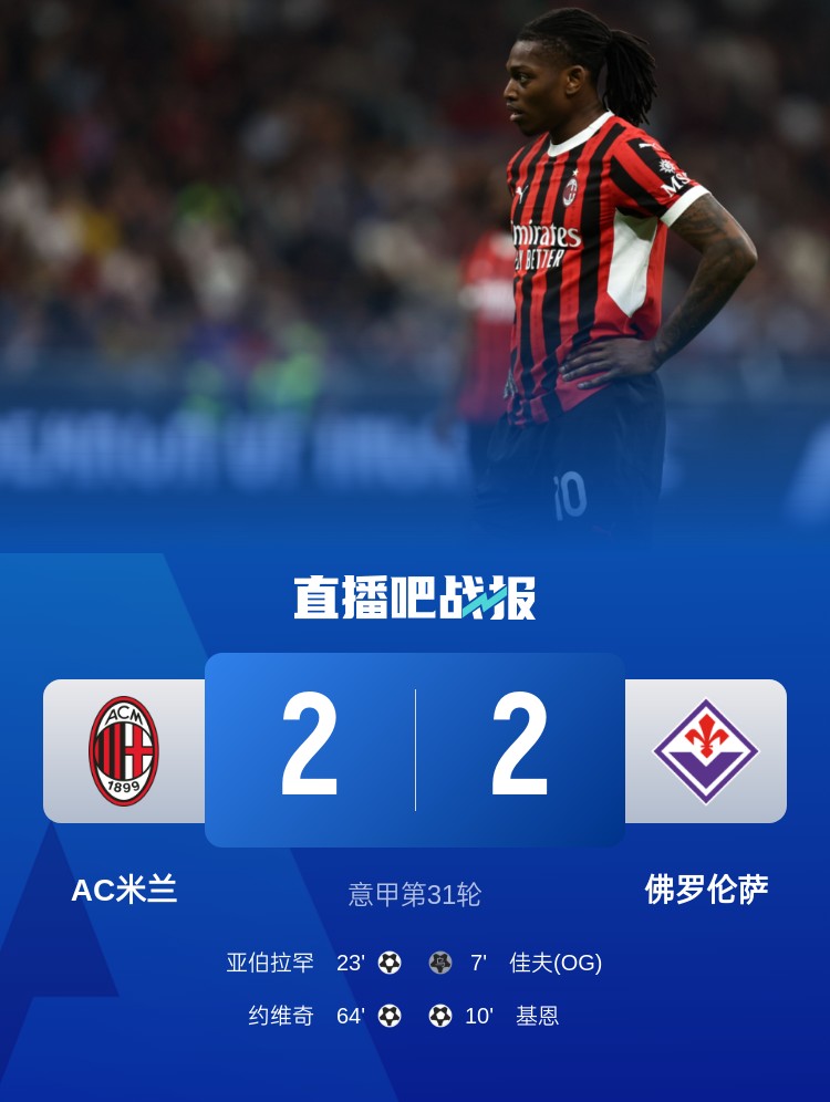  孔塞桑上任后米蘭有13場比賽先丟球落后，最終戰(zhàn)績?yōu)?勝1平6負(fù)