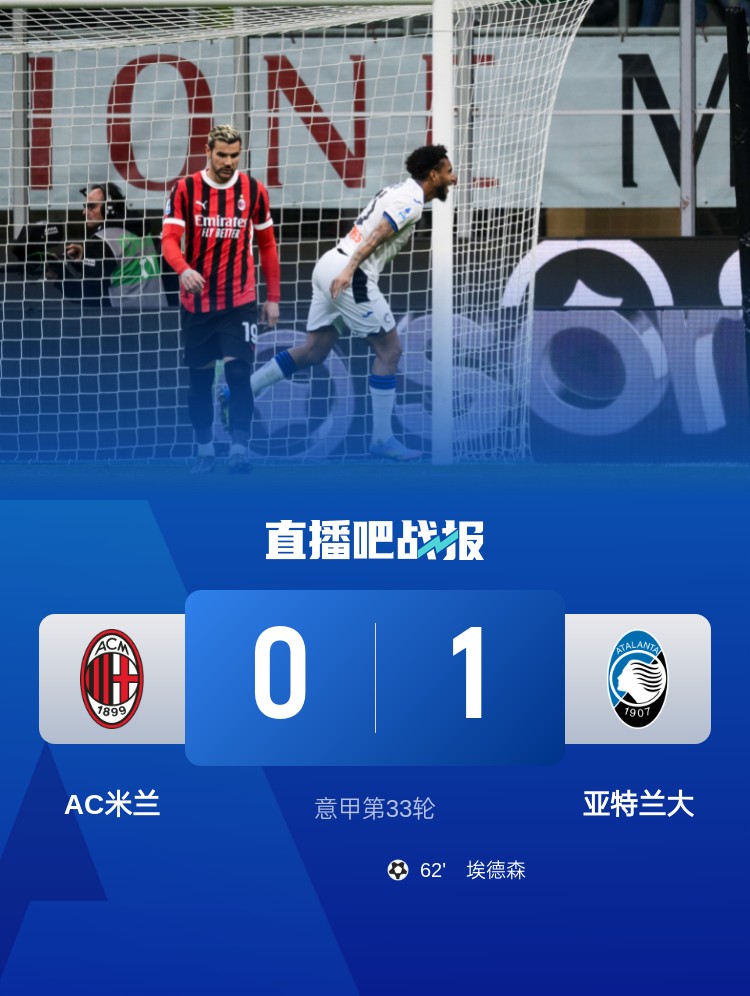  米蘭雙雄本輪均0-1輸球，周中意杯半決賽次回合再對(duì)決